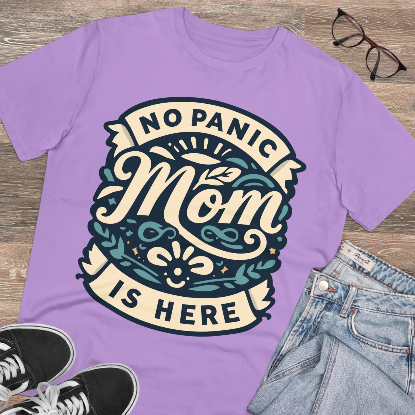 NO PANIC MOM IS HERE (BLUE) - Premium Shirt